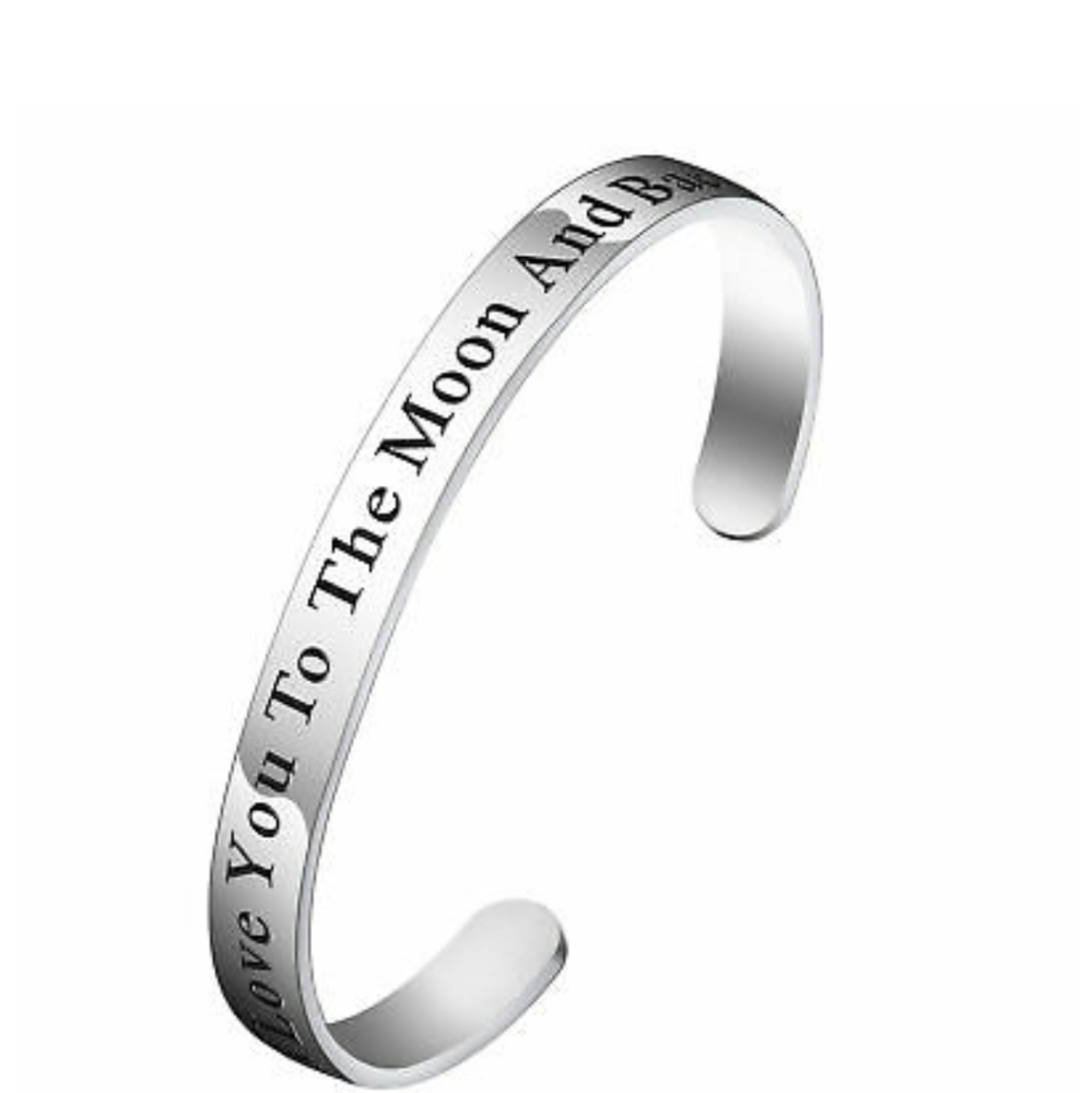 OPEN BANGLE QUOTE BRACELET